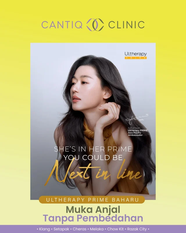 ✨ Kenapa ramai yakin dengan Ultherapy Prime? ✨
✔️ Instant Results (Lifted & Firmer)
✔️ Hasil ketara seawal 1 sesi
✔️ 95% pengguna berpuas hati
✔️ Lebih 2.5 juta rawatan di lebih 80 negara 🌎
Dengan teknologi ultrasound 2x lebih luas untuk anjalan maksimum & hasil yang tahan lama 💎
💛 Kini 50% OFF hanya di CANTIQ Clinic!
📍 CANTIQ Clinic Klang (+6012-3099366)
📍 CANTIQ Clinic Cheras (+6011-69411227)
📍 CANTIQ Clinic Setapak (+6012-5689366)
📍 CANTIQ Clinic Melaka (+6012-8619366)
#UltherapyPrime #CantiqClinic #VisibleResults #NaturalLift #InstantAnjal
