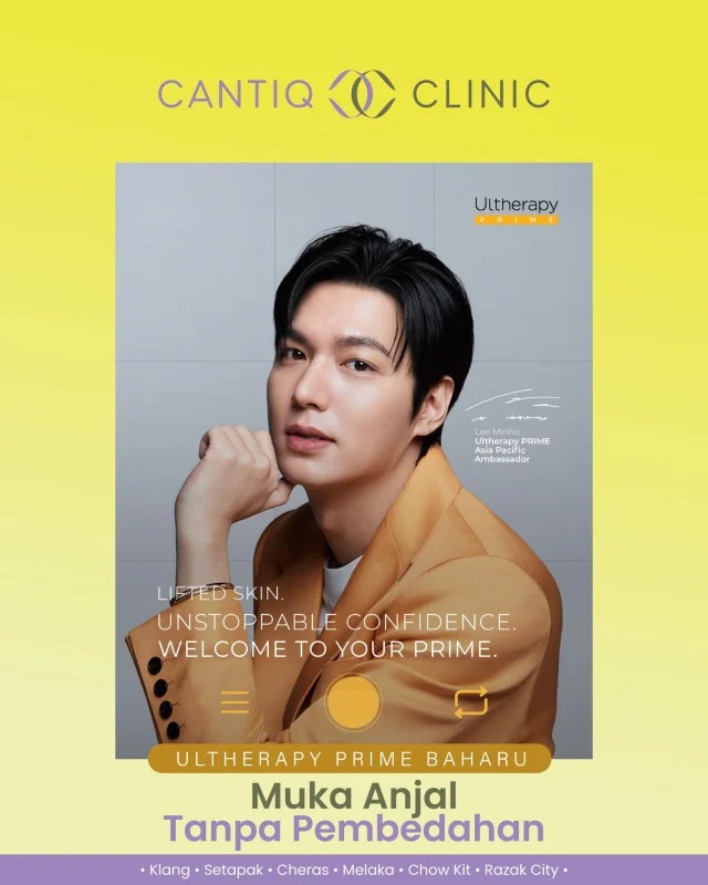 ✨Terinspirasi daripada kecantikan natural Jun Ji Hyun & Lee Minho ✨
Kini, anda pun boleh alami kecantikan anjal & anggun semula jadi dengan Ultherapy Prime.💖

Teknologi ultrasound berfokus tinggi untuk 
💎hasil yang tahan lama, sekarang hanya 💎50% OFF 💎 di CANTIQ Clinic!

📍 CANTIQ Clinic Klang (+6012-3099366)
📍 CANTIQ Clinic Cheras (+6011-69411227)
📍 CANTIQ Clinic Setapak (+6012-5689366)
📍 CANTIQ Clinic Melaka (+6012-8619366)

#CantiqClinic #UltherapyPrime #KBeauty #naturallift